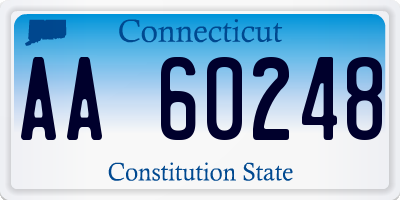 CT license plate AA60248