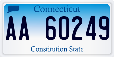 CT license plate AA60249