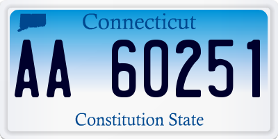 CT license plate AA60251