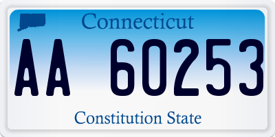 CT license plate AA60253