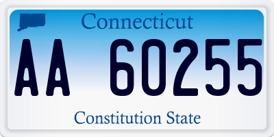 CT license plate AA60255