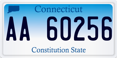 CT license plate AA60256