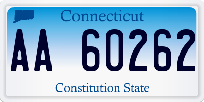 CT license plate AA60262