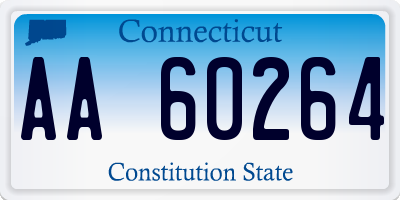 CT license plate AA60264