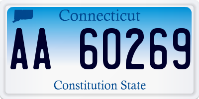 CT license plate AA60269