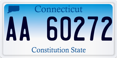 CT license plate AA60272