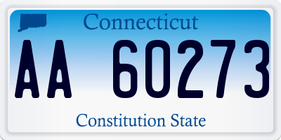 CT license plate AA60273