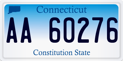 CT license plate AA60276