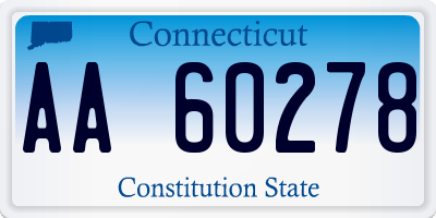 CT license plate AA60278