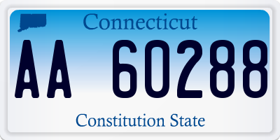 CT license plate AA60288