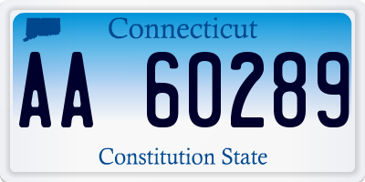 CT license plate AA60289