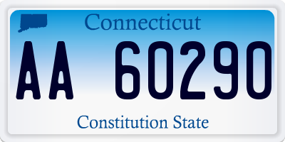 CT license plate AA60290