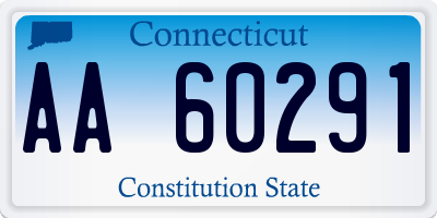 CT license plate AA60291