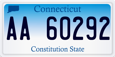 CT license plate AA60292