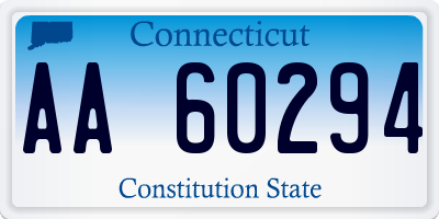 CT license plate AA60294