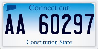 CT license plate AA60297