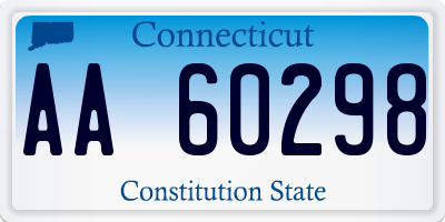 CT license plate AA60298