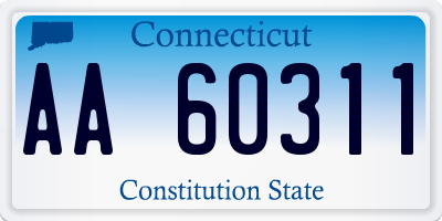 CT license plate AA60311