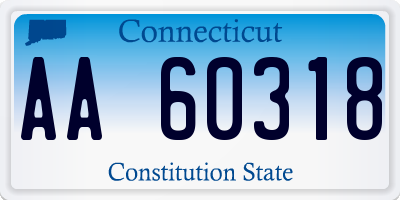 CT license plate AA60318