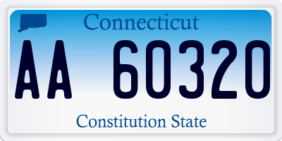 CT license plate AA60320