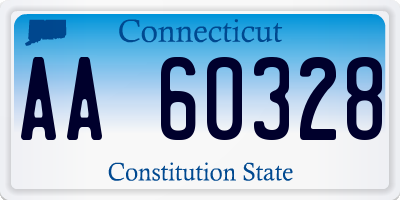 CT license plate AA60328