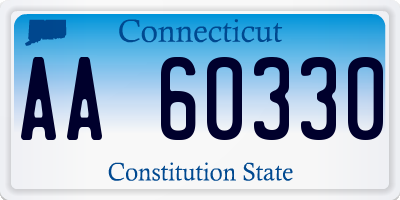 CT license plate AA60330