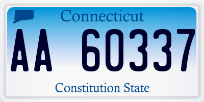 CT license plate AA60337