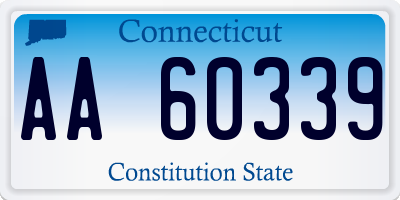 CT license plate AA60339