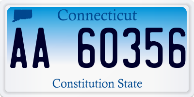 CT license plate AA60356