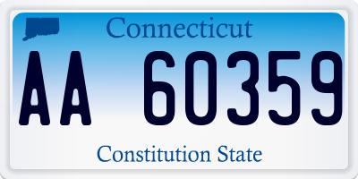 CT license plate AA60359