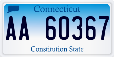 CT license plate AA60367