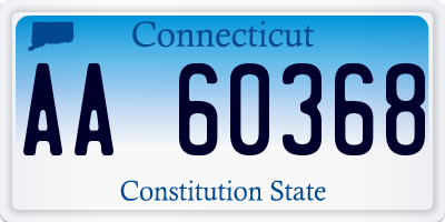 CT license plate AA60368