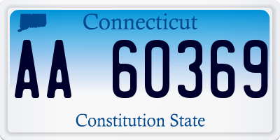 CT license plate AA60369