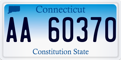 CT license plate AA60370