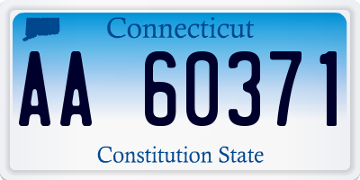 CT license plate AA60371