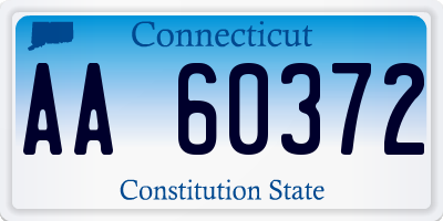 CT license plate AA60372