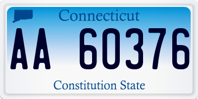 CT license plate AA60376