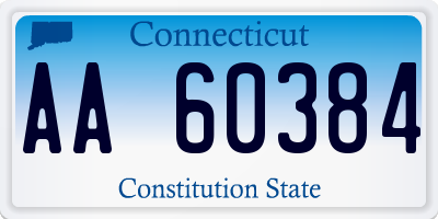 CT license plate AA60384