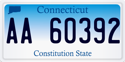 CT license plate AA60392