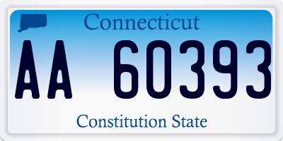 CT license plate AA60393