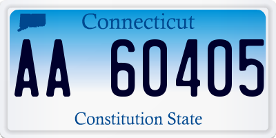 CT license plate AA60405