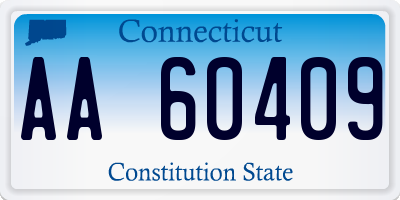 CT license plate AA60409