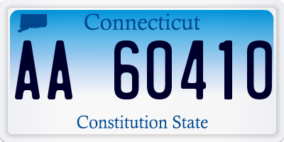 CT license plate AA60410