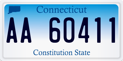 CT license plate AA60411