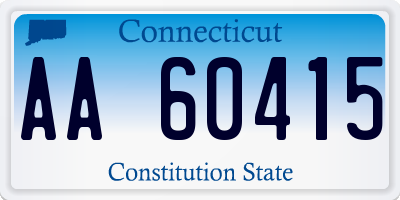 CT license plate AA60415