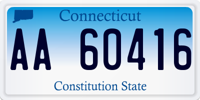 CT license plate AA60416