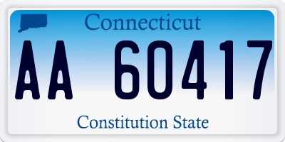 CT license plate AA60417