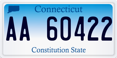 CT license plate AA60422