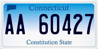 CT license plate AA60427