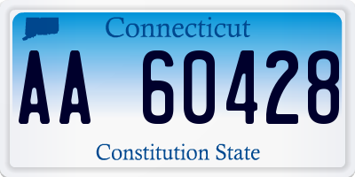 CT license plate AA60428
